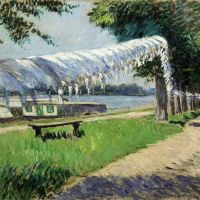 Gustave Caillebotte Laundry Drying At The Banks Of The Seine Petit Gennevilliers