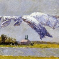 Gustave Caillebotte Laundry Drying Petit Gennevilliers