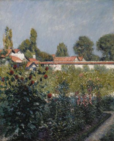 art oil painting reproduction of  Gustave Caillebotte Le Jardin Du Petit Gennevilliers Les Toits Roses 1890-91 museum quality handmade