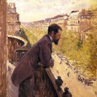 Gustave Caillebotte Man On A Balcony