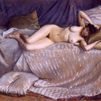 Gustave Caillebotte Naked Woman Lying On A Couch