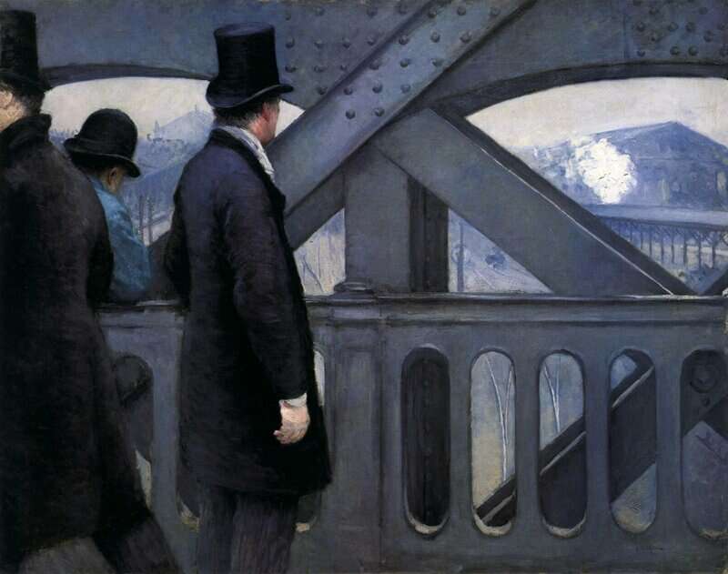 Gustave Caillebotte On The Pont De L Europe 1876-77 museum quality