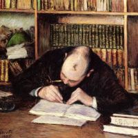 Gustave Caillebotte Portrait Of A Man Writing In His Study 1885