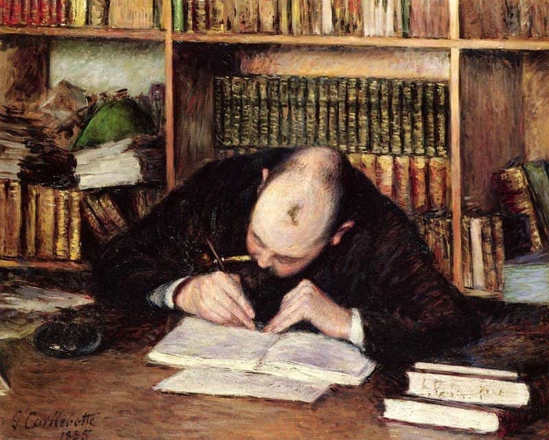 Gustave Caillebotte Portrait Of A Man Writing In His Study 1885 museum quality