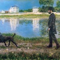 Gustave Caillebotte Richard Gallo And His Dog At Petit Gennevilliers Ca. 1884