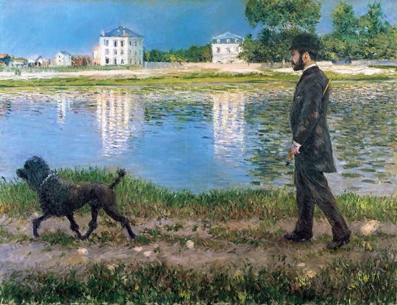 Gustave Caillebotte Richard Gallo And His Dog At Petit Gennevilliers Ca. 1884 museum quality