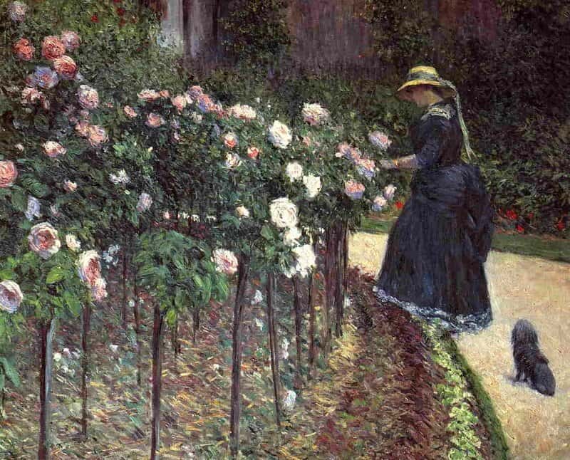 Gustave Caillebotte Roses In The Garden At Petit Gennevilliers 1886 museum quality