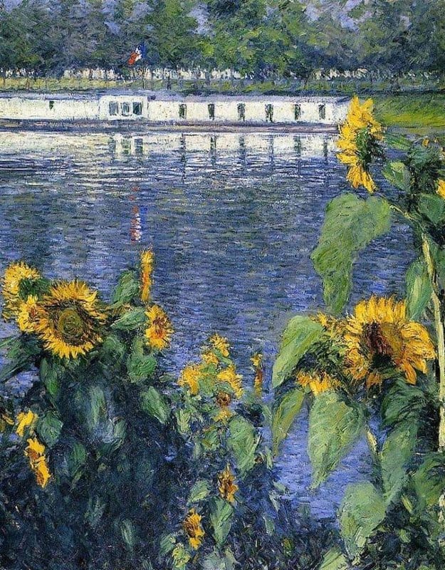 Gustave Caillebotte Sunflowers On The Banks Of The Seine 1886 museum quality