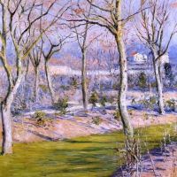 Gustave Caillebotte The Garden At Petit Gennevilliers In Winter - 1894