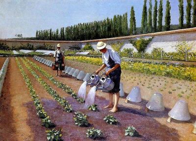 art oil painting reproduction of  Gustave Caillebotte The Gardeners museum quality handmade