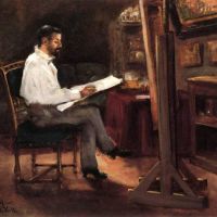 Gustave Caillebotte The Painter Morot In His Studio Ca. 1874