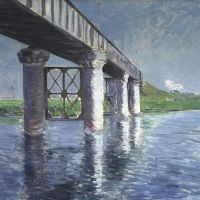 Gustave Caillebotte The Seine And The Railroad Bridge At Argenteuil