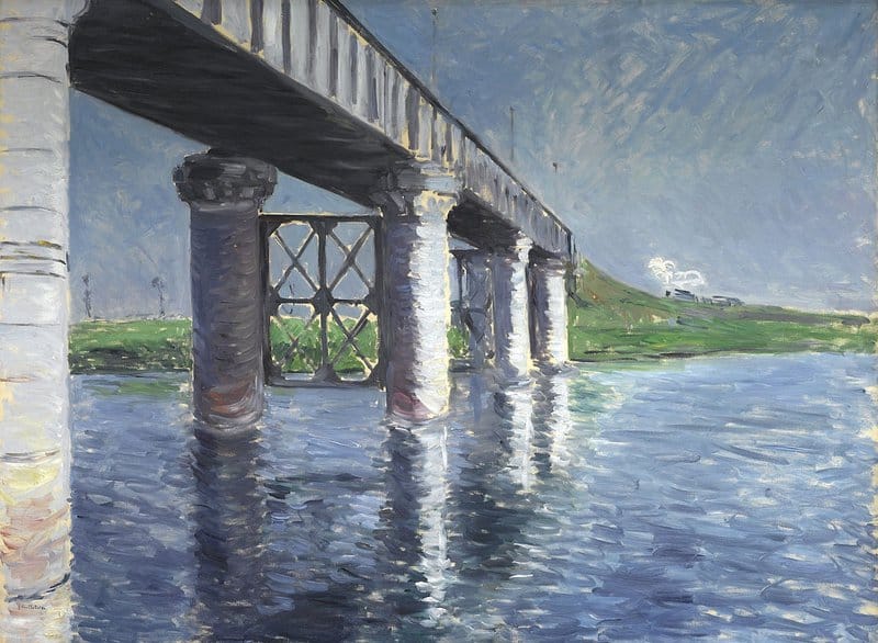 Gustave Caillebotte The Seine And The Railroad Bridge At Argenteuil museum quality