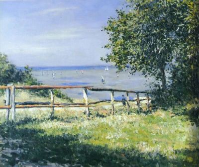art oil painting reproduction of  Gustave Caillebotte View Of The Sea At Trouville museum quality handmade