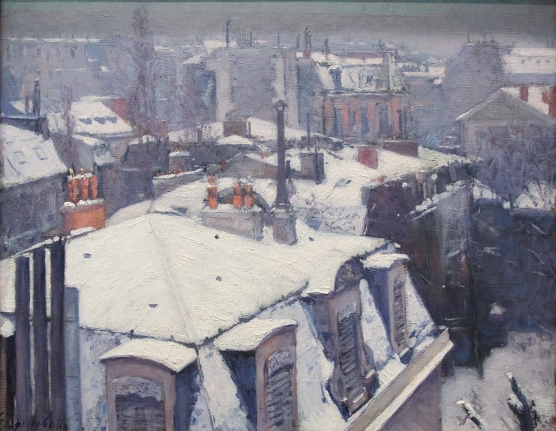 Gustave Caillebotte Vue De Toits Effet De Neige museum quality