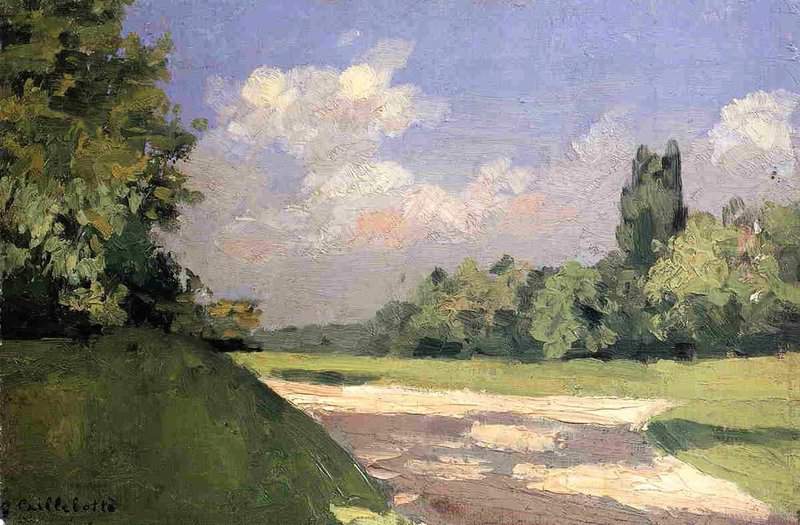 Gustave Caillebotte Yerres The Lawn In The Park Seen From A Path Ca. 1871-78 museum quality