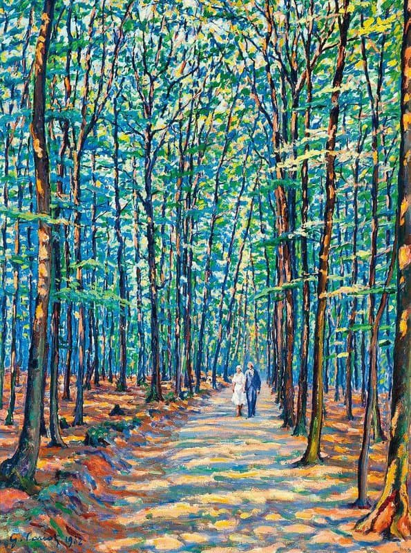 Gustave Camille Gaston Cariot Georgenborn Sous Bois museum quality