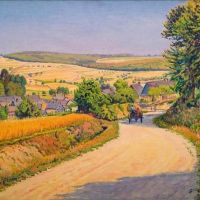 Gustave Cariot Charrette Sur Le Chemin Fleuri 1929