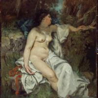 Gustave Courbet Bather Sleeping By A Brook