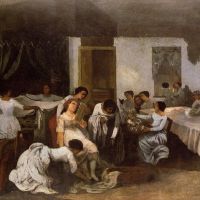 Gustave Courbet Dressing The Dead Girl Dressing The Bride