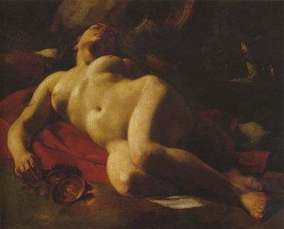 art oil painting reproduction of  Gustave Courbet La Bacchante museum quality handmade