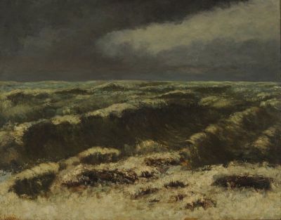 art oil painting reproduction of  Gustave Courbet Mer Orageuse - Mar Borrascoso museum quality handmade