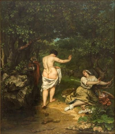 art oil painting reproduction of  Gustave Courbet The Bathers museum quality handmade