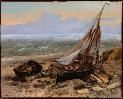 art oil painting reproduction of  Gustave Courbet The Fishing Boat museum quality handmade