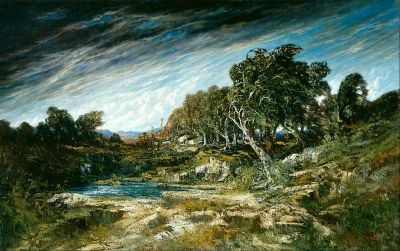 art oil painting reproduction of  Gustave Courbet The Gust Of Wind museum quality handmade