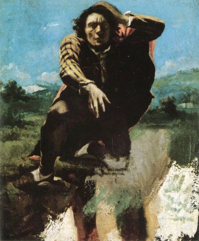 art oil painting reproduction of  Gustave Courbet The Man Made Mad By Fear museum quality handmade