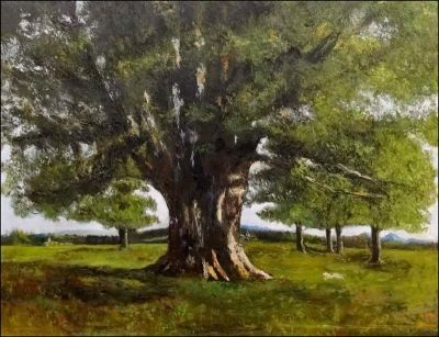 art oil painting reproduction of  Gustave Courbet The Oak Of Flagey museum quality handmade