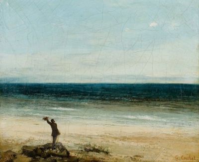 art oil painting reproduction of  Gustave Courbet The Seaside At Palavas museum quality handmade