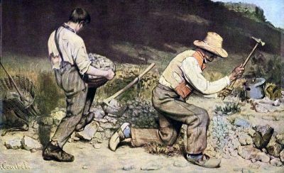 art oil painting reproduction of  Gustave Courbet The Stone Breakers museum quality handmade