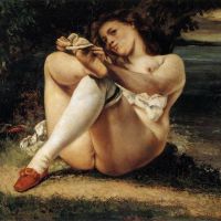 Gustave Courbet Woman With White Stockings. 1861