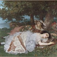 Gustave Courbet Young Ladies On The Banks Of The Seine
