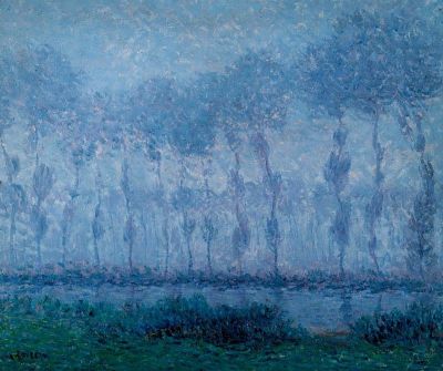 art oil painting reproduction of  Gustave Loiseau Brume Sur L Eure Saint-cyr C. 1900 museum quality handmade