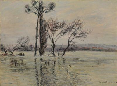 art oil painting reproduction of  Gustave Loiseau La Pointe De L Ile Submergee 1910 museum quality handmade