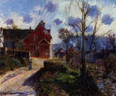 art oil painting reproduction of  Gustave Loiseau The Red Painted House 1910 museum quality handmade
