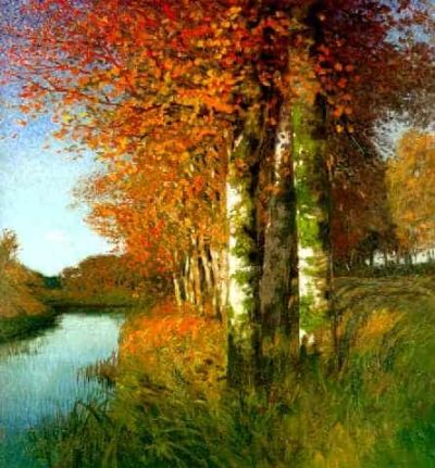 art oil painting reproduction of  Hans Am Ende Birken Am Moorgraben 1896 museum quality handmade