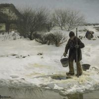 Hans Andersen Brendekilde Tosne Or Break In The Frost 1895