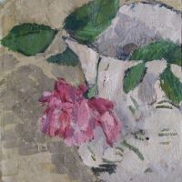 Hans Berger Still Life With Hanging Rose 1916 Hand Painted Reproduction