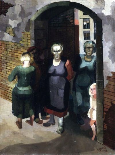 art oil painting reproduction of  Hans Grundig At The Gate 1932 museum quality handmade