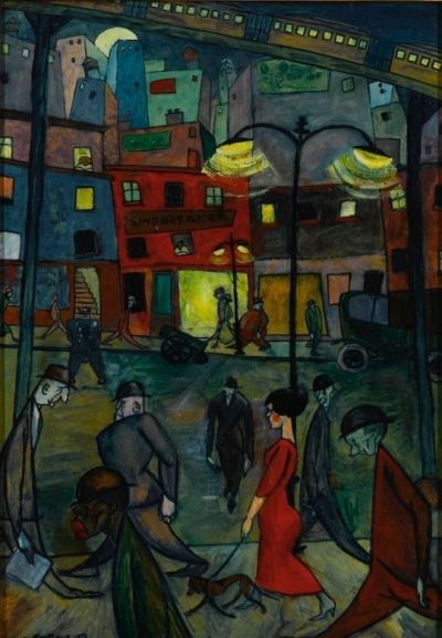 art oil painting reproduction of  Hans Stengel Under The El museum quality handmade