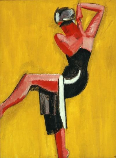 art oil painting reproduction of  Harald Giersing Dancer On Yellow Background - 1920 museum quality handmade