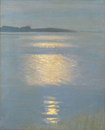 art oil painting reproduction of  Harald Slott-moller Maneskin Moonshine 1906 museum quality handmade