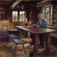 Harriet Backer Interior Homework 1888
