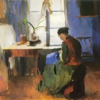 Harriet Backer Kone Som Syr