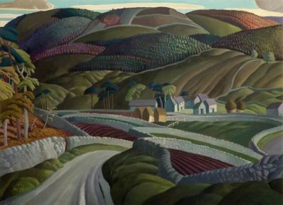 art oil painting reproduction of  Harry Epworth Allen A Derbyshire Farmstead museum quality handmade