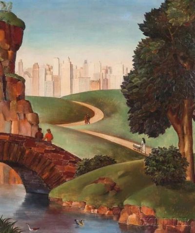 art oil painting reproduction of  Harry Lane Central Park New York City museum quality handmade