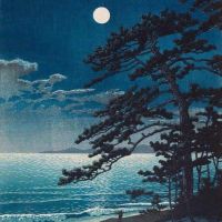 Hasui Kawase Spring Moon At Ninomiya Beach 1932